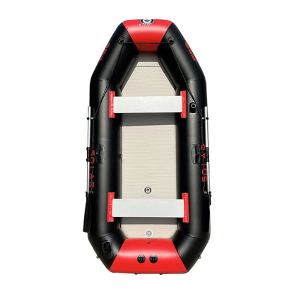 Solarmarine PVC Inflatable Belly Boat – River Fishing Kayak, Fishing Boat with Outboard Engine Installation Option