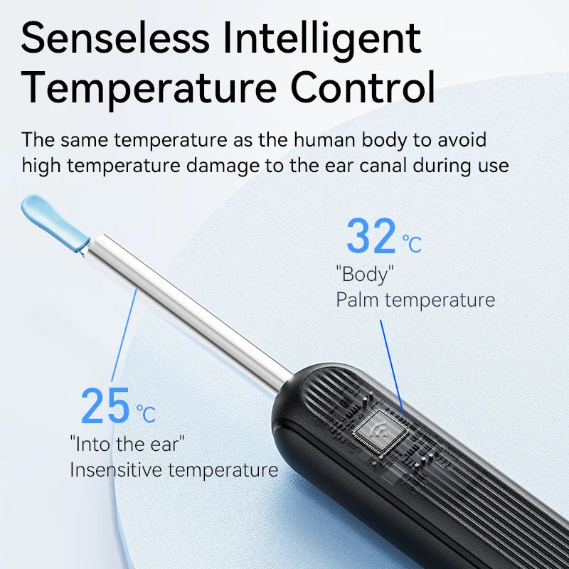 Visual Ear Wax Cleaner with Camera – Safe Earwax Removal Endoscope, 5M Luminous Otoscope & Ear Cleaning Tools for Ear Care