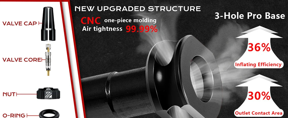 BUCKLOS Tubeless Presta Valves 40–100mm — Aluminum Alloy Bike Valve Stem for Road & MTB