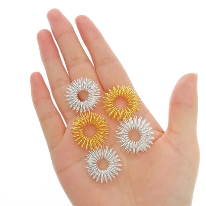 5–15pcs Spiky Acupressure Finger Rings – Sensory Stress Relief Massager Fidget Toys for Teens & Adults