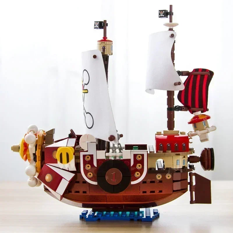 One Piece Thousand Sunny Boat Building Blocks – 1484/432pcs Cartoon Pirate Ship Toy Set for Kids Christmas Gifts