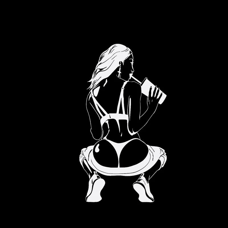 Sexy Girl Car Vinyl Decal - Waterproof Body Graphic Sticker for Scratch Covering and Vehicle Decoration