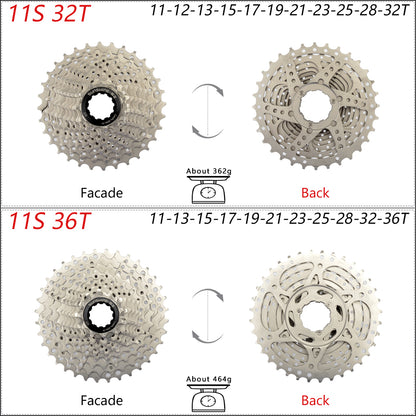 SUNSHINE Bicycle Cassette 8-12 Speed Freewheel - 32T to 52T Sprocket for Shimano/SRAM HG Flywheel