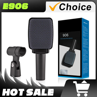 High-Quality E906 Super-Cardioid Microphone – Cardioid Instrument Microphone with Clamp, Hot Selling