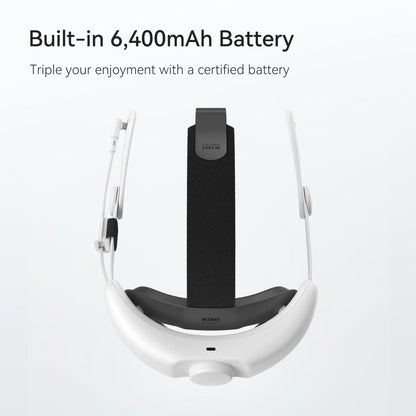 KIWI Design 6400mAh Battery Head Strap - Power-Enhancing Compatible Accessory for Meta Quest 3 (Not for Our Charging Stand)