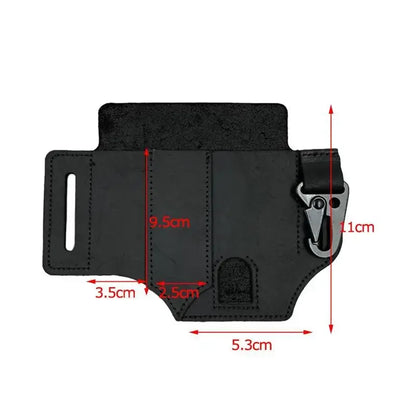Leather Multitool Sheath - EDC Pocket Organizer Pouch for Leatherman Tools Camping Gear
