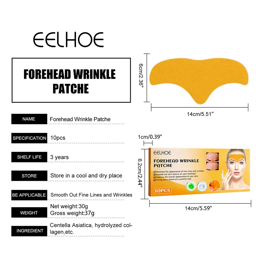 10-100pcs Forehead Wrinkle Patches — Anti-Wrinkle Gel Skin Care Patches for Natural Forehead Line Removal