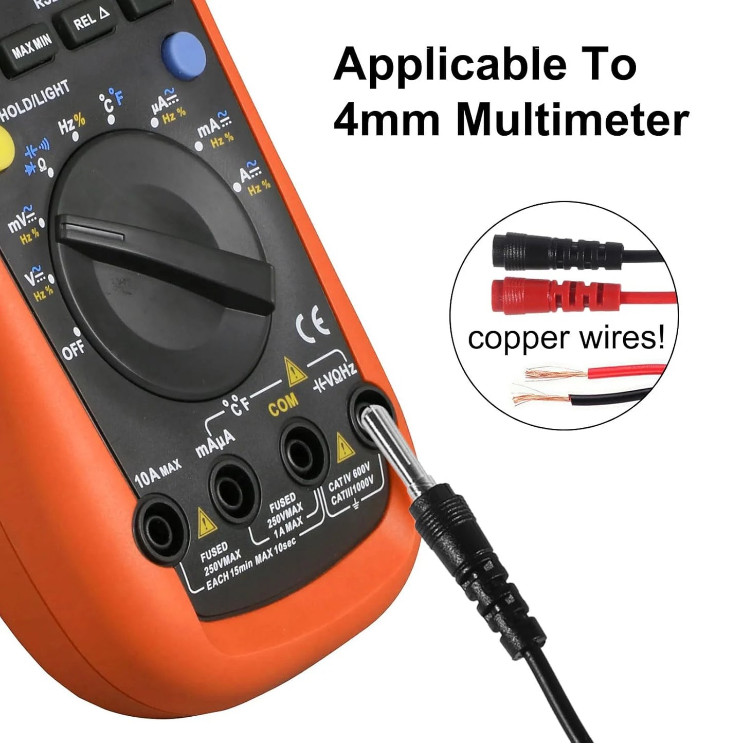 16PCS Multimeter Test Lead Kit - Replacement Wires with Alligator Clips, Banana Plugs and Probe Tips