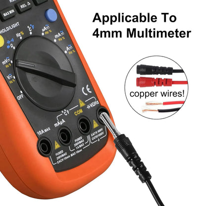 16PCS Multimeter Test Lead Kit - Replacement Wires with Alligator Clips, Banana Plugs and Probe Tips