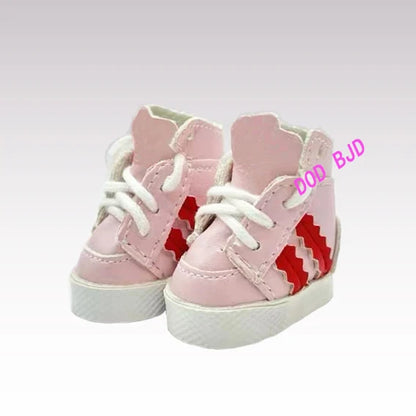 Labubu Doll Sneakers (4x1.8cm) - Shoes for 17cm Macaron Plush, 15cm EXO Cotton, & 1/6 BJD Dolls Accessories