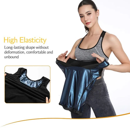 Women’s Sauna Suit Body Shaper Vest - Heat Trapping Slimming Workout Tank Top for Weight Loss Training & Fitness