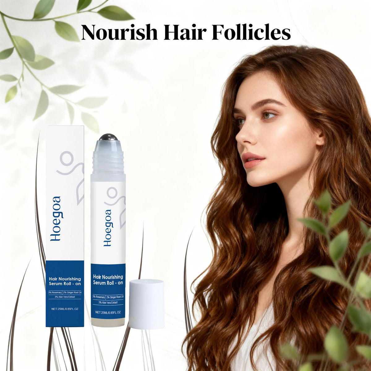 Rosemary Hair Nourishing Serum Roll-On - Scalp Care and Hair Strengthening Essence