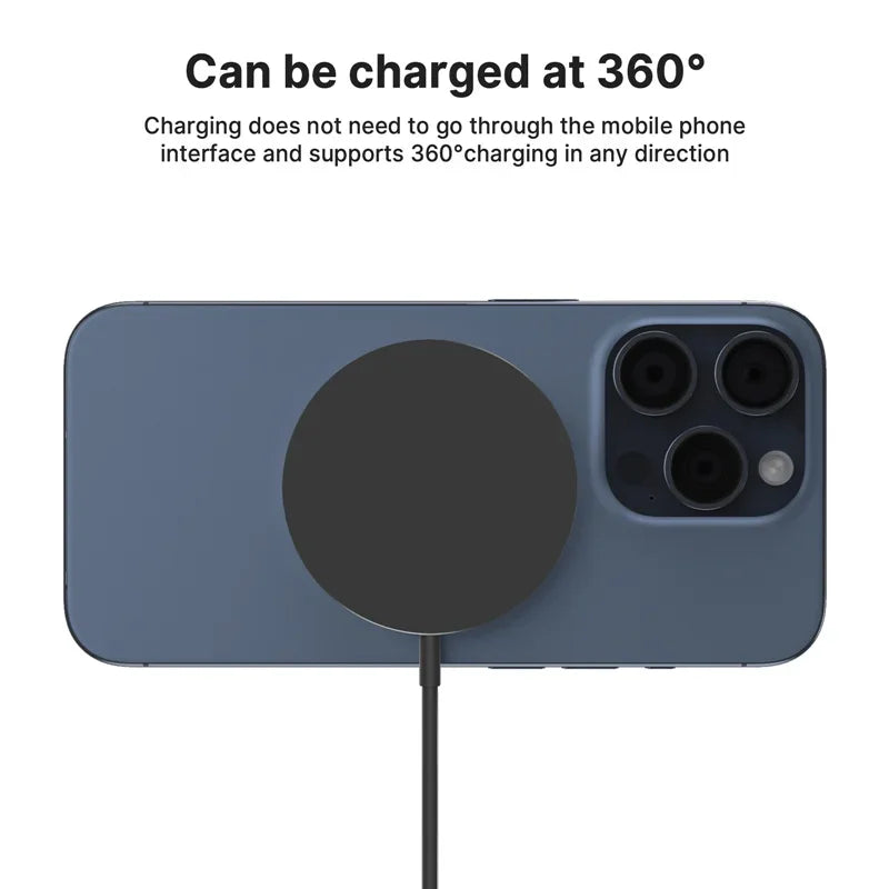 100W Magnetic Wireless Charger Pad with USB & Type-C — Fast Charging Dock for MagSafe iPhone 16/15/14/13/12 Pro Max