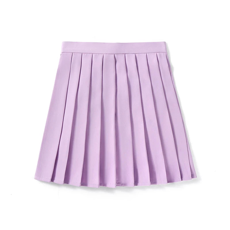 Women’s High Waist A-Line Skirt – Summer Harajuku Style Black Mini Pleated School Girl Uniform