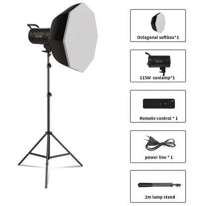 Bowens 135W LED Photography Studio Light Kit - Dimmable Video Lamp with 2m Tripod, 3000–6500K & 3 Colors