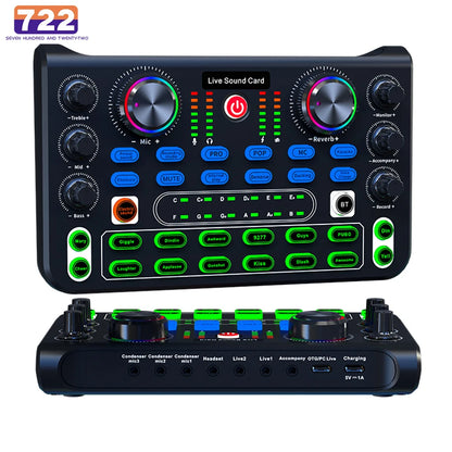 X60 Professional Sound Card Mixer - English Version Audio Interface for Karaoke, KTV Singing, Broadcasting & Studio Recording