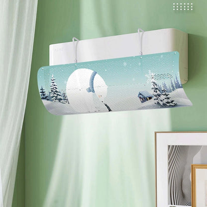Adjustable Air Conditioner Wind Deflector - Air Wind Shield Baffle to Prevent Direct Blowing, Guide Dust Cover