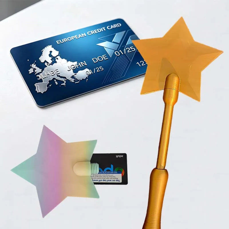 Magic Wand Card Holder - 3D Printed Tap Payment Credit Card Stand and Novelty Gift