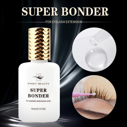 15ml Super Bonder Fixing Agent for Eyelash Extensions - Lash Primer, Glue Adhesive Hardener for Professional Use