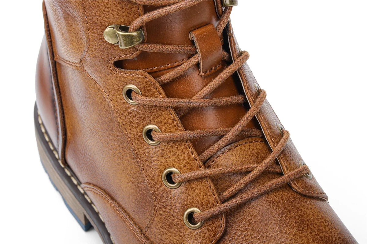 2023 Retro Men’s Leather Boots – Comfortable Spring Fashion Boots, Size 7-13