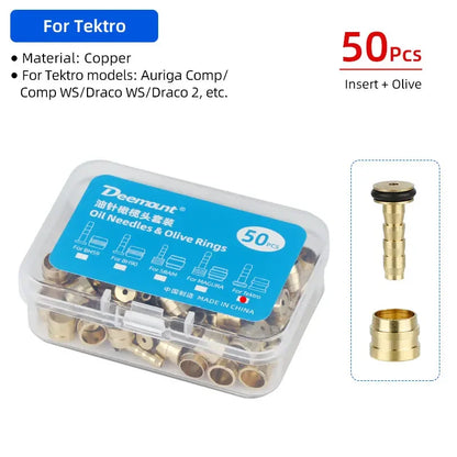 50pcs Bicycle Brake Olives & Inserts – Hydraulic Connector Replacements for SHIMANO BH90/BH59, SRAM, Magura, Tektro