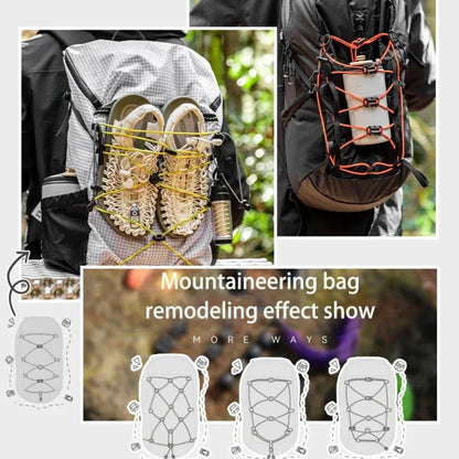 HIKEMAN Adjustable Backpack Expansion Strap - Elastic Buckle Fastener for Outdoor Hiking, Camping & Gear Attachment