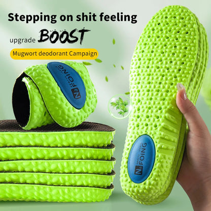 Shock Absorption PU Memory Foam Insoles, Breathable Arch Support Orthopedic Shoe Inserts for Men & Women Foot Care Pads