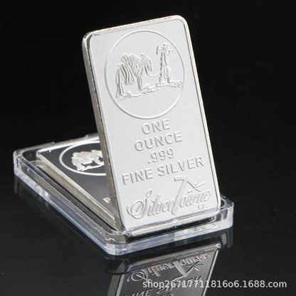 1 Troy Ounce Silver Bullion Bar Replica – Collectible Coins from Various Countries, Gift Copy