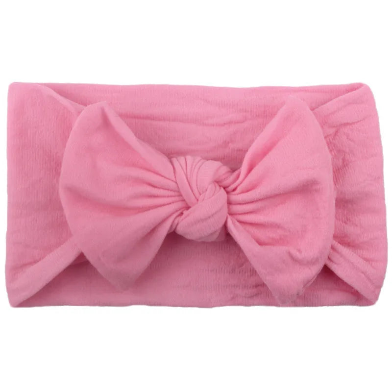 Baby Girls Rabbit Ear Bow Headband – Soft Knot Hairband for Newborns, Infants & Toddlers Photo Props