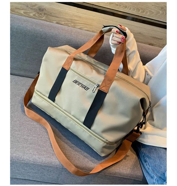 Travel Gym Bag – Short-Distance Luggage & Portable Fitness Duffel, Shoulder, Crossbody, and Weekender Carry-On Bag