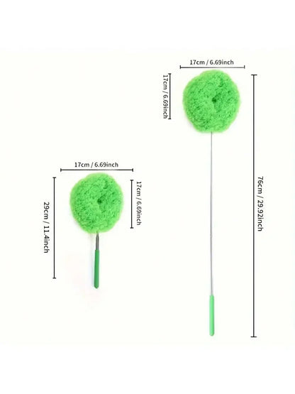 Extendable Microfiber Ceiling Fan Duster – Long Handle Dust Locking Reusable Cleaning Brush