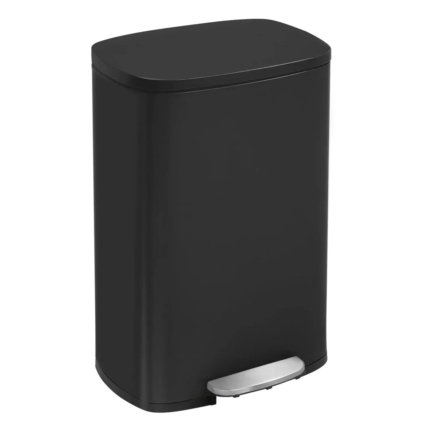 13 Gallon (50L) Kitchen Trash Can – Step Garbage Bin with Lid for Office, Bedroom & Bathroom
