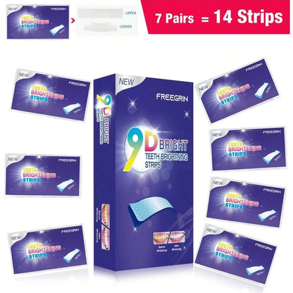 9D Teeth Whitening Strips - Tooth Brightening Treatment for a Whiter Smile and Daily Oral Care