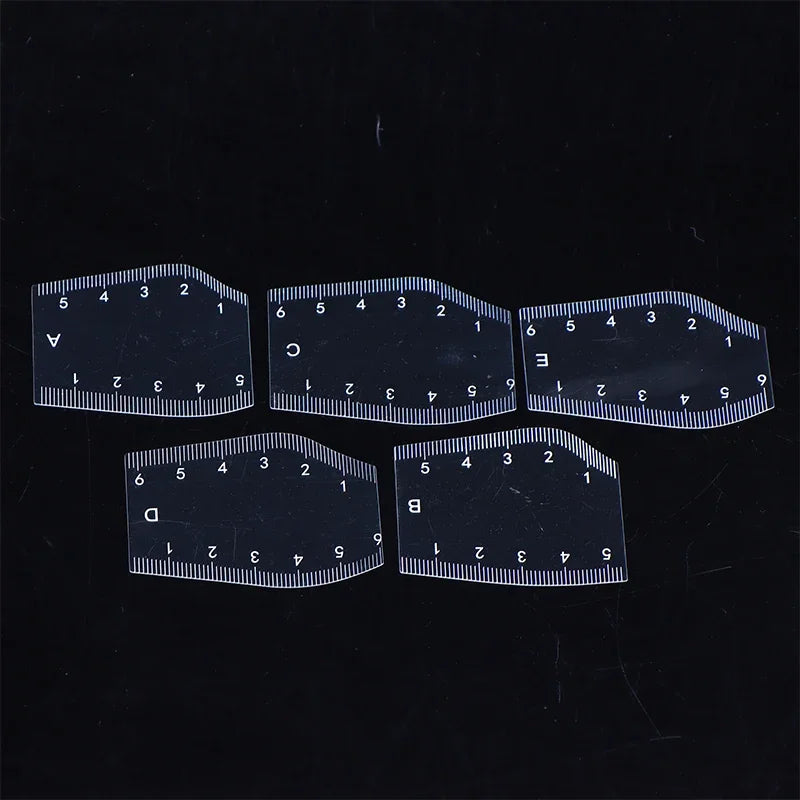 5PCS Brow Shaping Stencils – Portable Eyebrow Design Ruler for Instant Brow Drawing & Grooming Gift