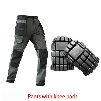 2026 Men’s Multi-Pocket Cargo Work Pants – Durable Wear-Resistant Outdoor Tactical Trousers with Utility Leg Pockets for Work and Hiking