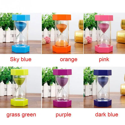 Hexagonal Sand Clock Hourglass Timer - 5/10/15/30/45/60 Minutes - Durable, Drop-Resistant for Games, Kitchen, Decor - Ideal Kid's Gift