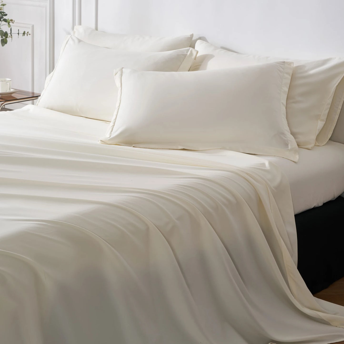 7-Piece Queen Bed-in-a-Bag Comforter Set — Solid Geometry Comforter, Sheets & Pillowcases, Stylish Bedroom Gift