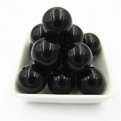 Acrylic Chunky Round Beads - 6mm to 20mm Solid Bubblegum Beads for DIY Handmade Jewelry & Craft Making