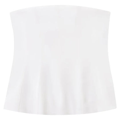 HXAO Women’s Summer 2025 Corset Tube Top – Ruffled Bustier Vest, Sleeveless Backless Tank in White, Pink, Blue, Yellow & Black