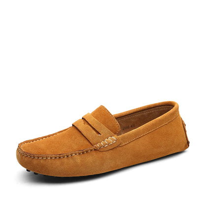 Men's High-Quality Leather Loafers – Casual Moccasins Slip-On Flats, Fashion Driving Shoes, Size 38-49