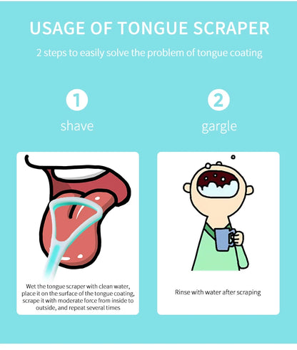 Tongue Scraper & Brush for Adults & Kids – Oral Care Tool to Eliminate Bad Breath Fast and Ensure Fresh Breath