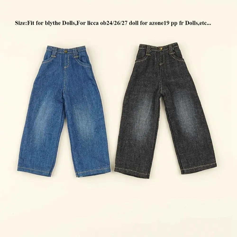 Casual DIY Doll Clothes — Handmade Cute T-Shirt, Vest & Jeans Outfit for Licca OB24/26/27 Dolls