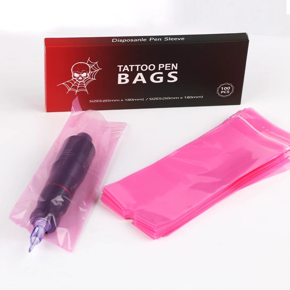 100 PCS Waterproof Tattoo Pen Barrier Film - Protective Tattoo Color Packaging & Anti-Fouling Film for Machines