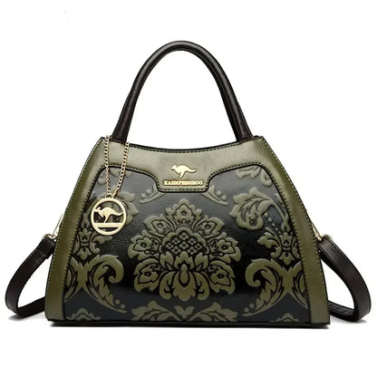 Luxury Fashion Print Women’s Handbag – Large Capacity Soft Leather Shoulder & Crossbody Designer Purse