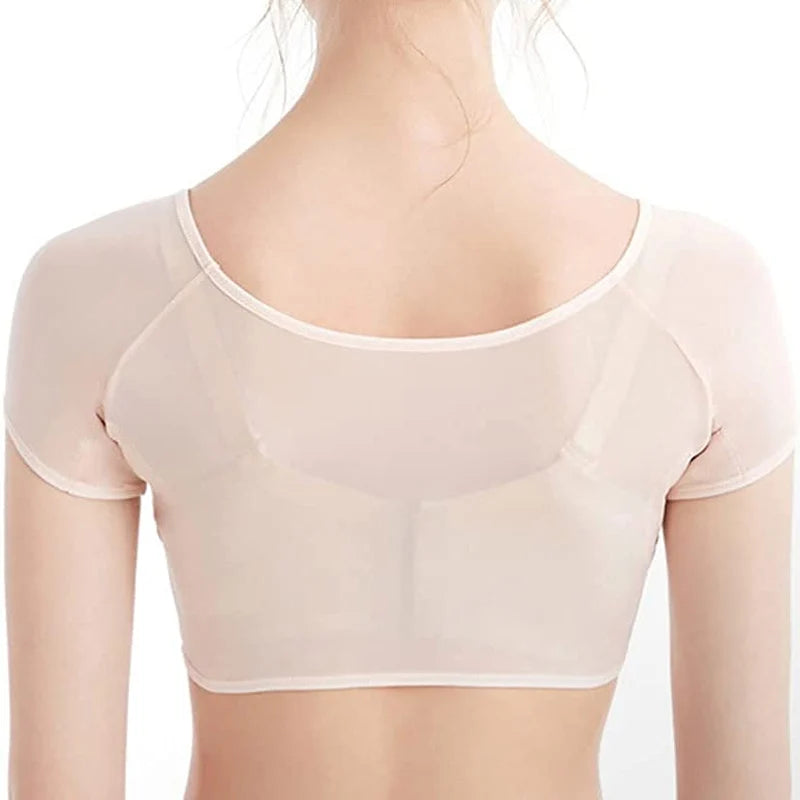 T-shirt Shape Sweat Pads - Washable Armpit Sweat Guards Shield Deodorant for Women Girls - Reusable Underarm Perfume Absorbent
