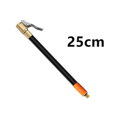 M6 Thread-Locking Air Chuck - Fine-Thread Tire Valve Connector with Air Tube for Integrated Air Pumps