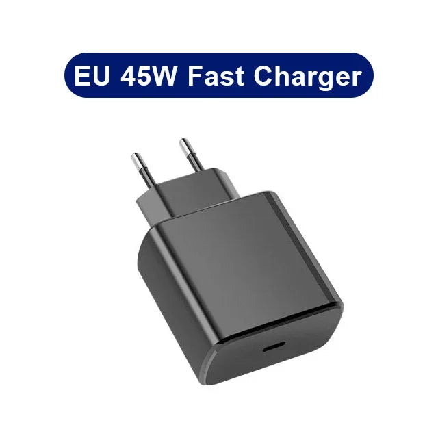 PD 45W USB-C Fast Charger — High-Speed Wall Adapter for Samsung Galaxy S24/S23 Ultra, Note, iPhone 15, Xiaomi 14