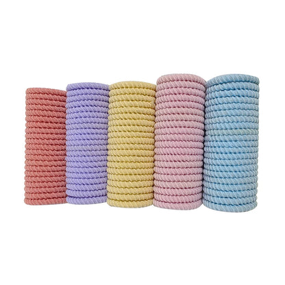 [100 Pack] Baby Rubber Bands - High Elastic, Seamless Thumb Rings for Toddlers, Gentle on Hair Scrunchies Set