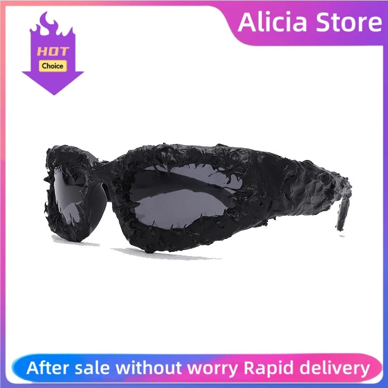 Hot Brteam Drip Glue Handmade Venom Sunglasses – Cool Street Style Unisex Sunglasses, Personalized Gifts for Rappers