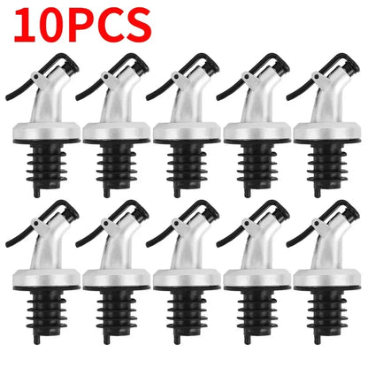 Leak-Proof Oil Bottle Pourer - Food Grade Stopper Spout Dispenser for Oil, Wine, Liquor & Sauce Bottles